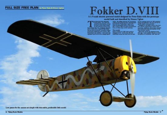 Picture of Peter Rake Fokker D.VIII 42" Laser-Cut Short Kit